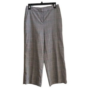 3 for $15 Halogen Women's Wide Leg Gray Plaid Dress Pants Minimalist Workwear